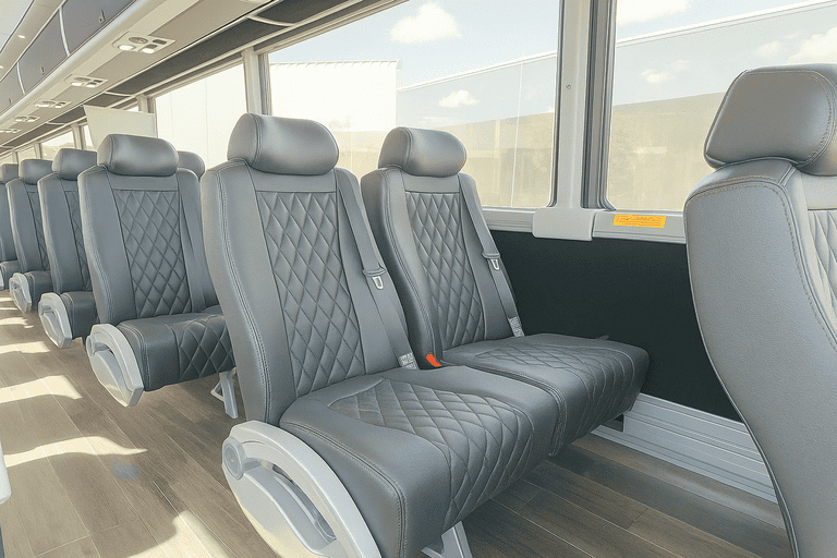 interior of Bus Rental Company Chula Vista charter bus